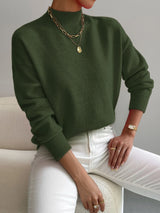 Amelie | Eleganter Und Warmer Rollkragenpullover Für Damen in Grün