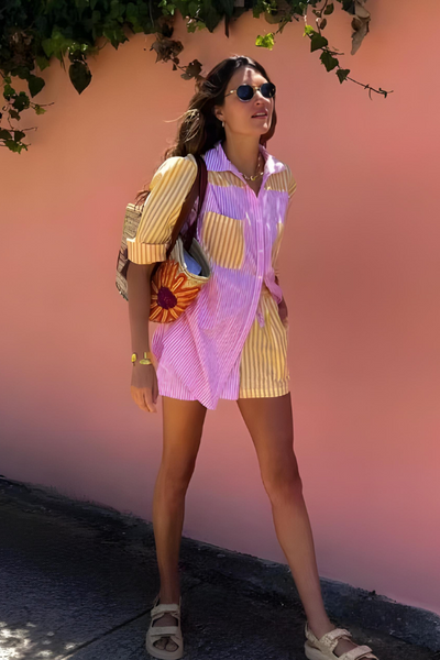 Mandy - Stilvolles Gestreiftes Outfit Set Damen