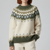 Nordisch Inspirierter Winterstrickpullover - Paula in Grün
