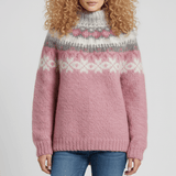 Nordisch Inspirierter Winterstrickpullover - Paula in Rosa