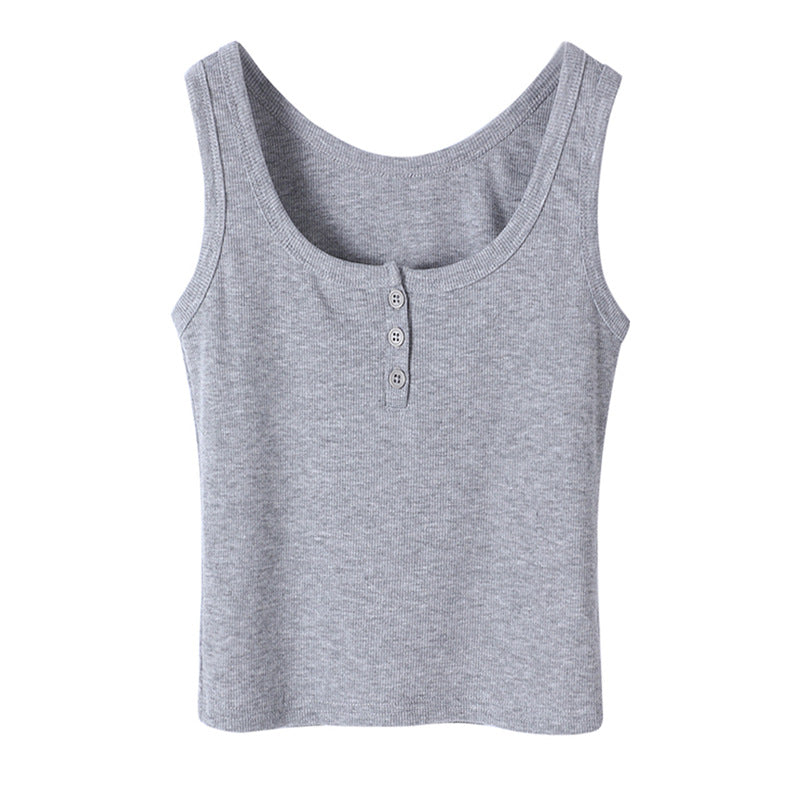 Femme Gerippter Henley Tanktop Heidi-Mode