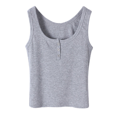 Femme Gerippter Henley Tanktop Heidi-Mode