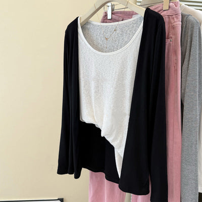 Femme Geschichteter Oversized Top mit Weichem Drapierte Detail Heidi-Mode