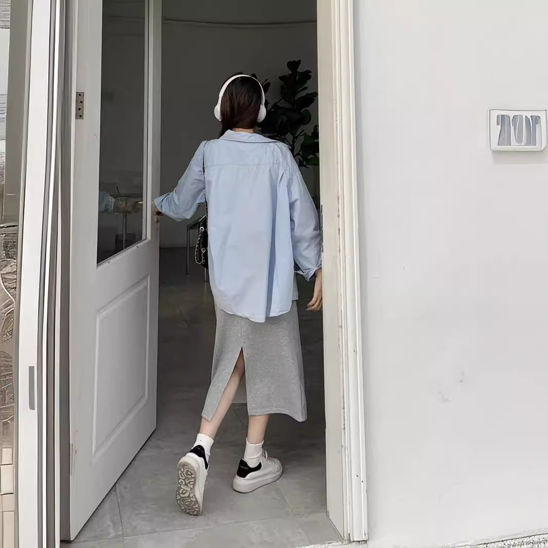 Femme Hochtaillierte Maxi-Rock mit Kordelzug-Detail Heidi-Mode