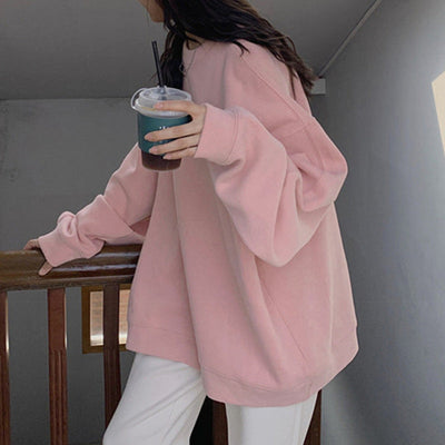 Damen Oversized Relaxed Fit Fleece Sweatshirt Heidi-Mode