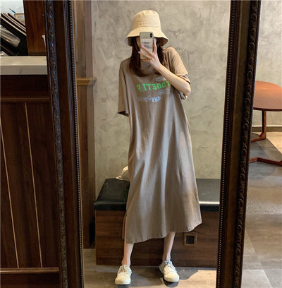 Femme Grafik Maxikleid mit Lockerer Passform Heidi-Mode