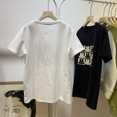 Femme Grafik Verzierte T-Shirt Heidi-Mode