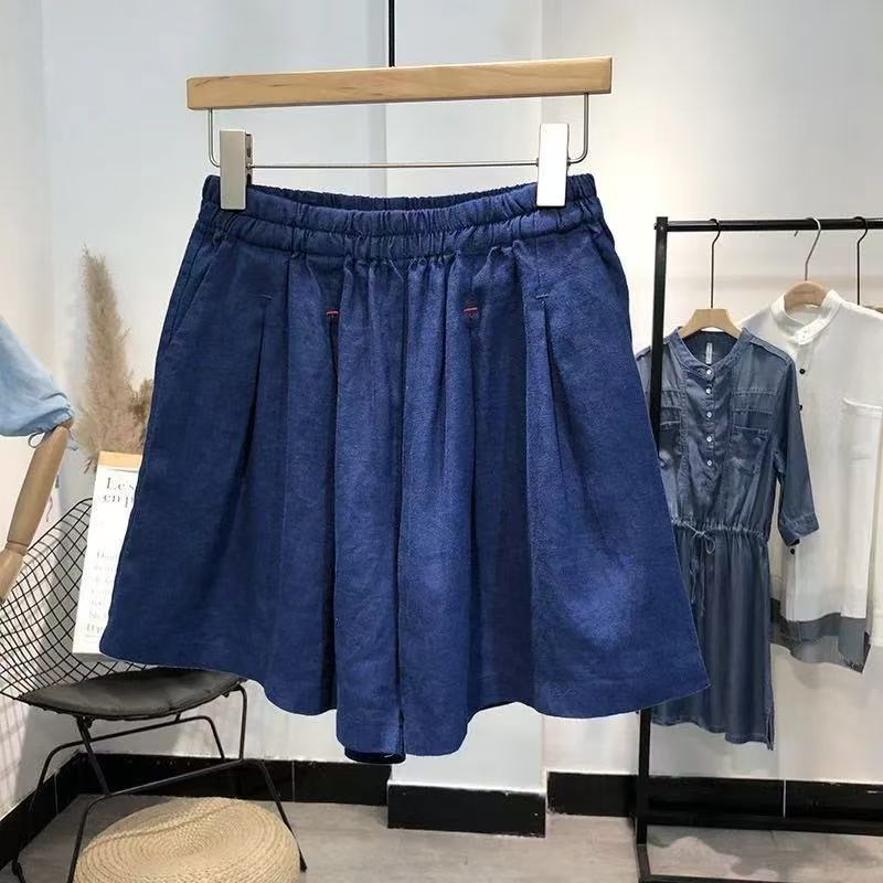 Femme Falten Leinen Shorts Heidi-Mode