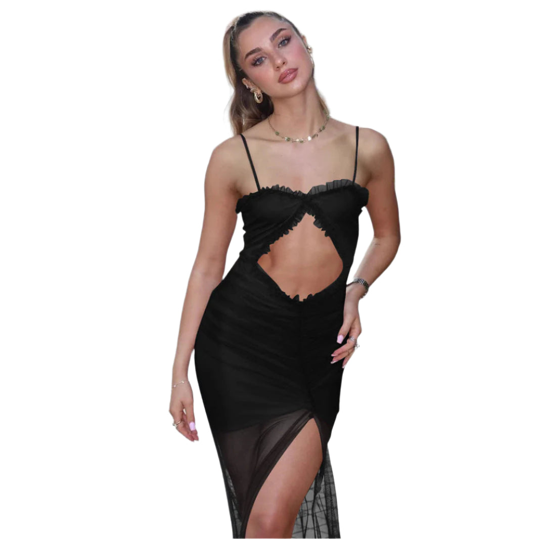 Ines - Sofistische Schlag-Maxikleid