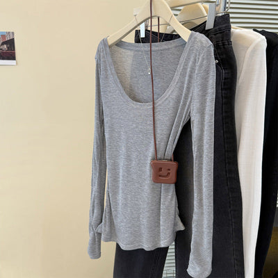 Femme Relaxed Fit Langarm-Top mit Rundhals Heidi-Mode