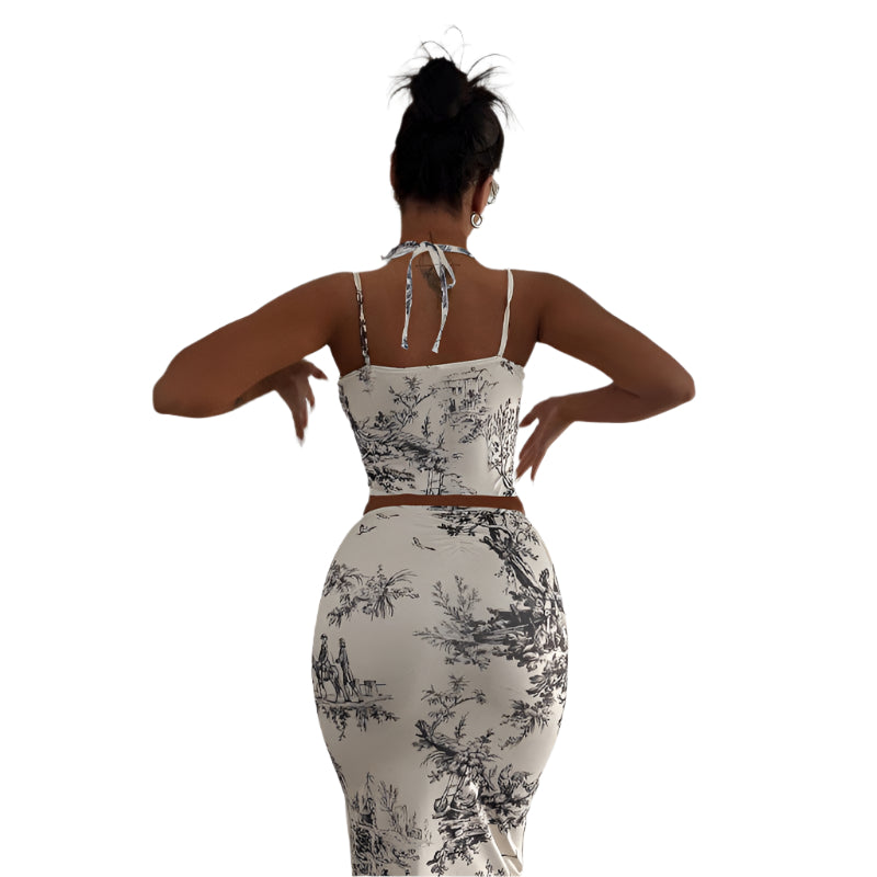 Yasmin - Midikleid mit Blumenmuster aus Baumwolle