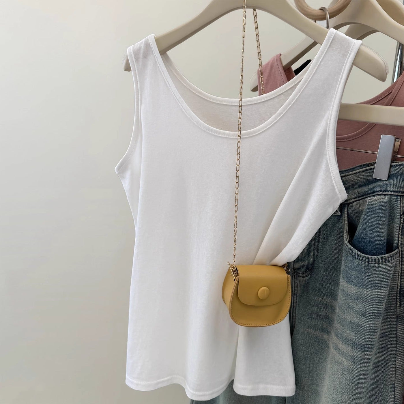 Femme Weiches Jersey Tanktop mit schmeichelhaftem Schnitt Heidi-Mode