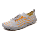 Damen Mesh Slip On Wassersport Sneakers – Schnell Trocknende Aqua Schuhe in Hellgrau