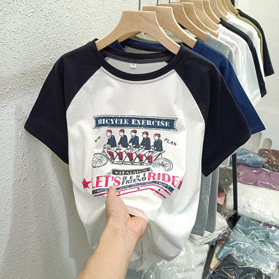 Femme Relaxed Fit Graphic Baseball Tee Heidi-Mode