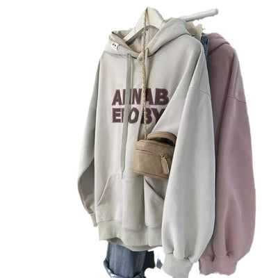 Femme Grafik Hoodie mit verziertem Kordelzug Heidi-Mode