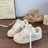 Damen modische Sneakers mit robustem Obermaterial und einzigartigem Design Drune in Preiselbeere