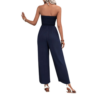 Colleen - Umschlagdesign und Jumpsuit mit elastischem Bund