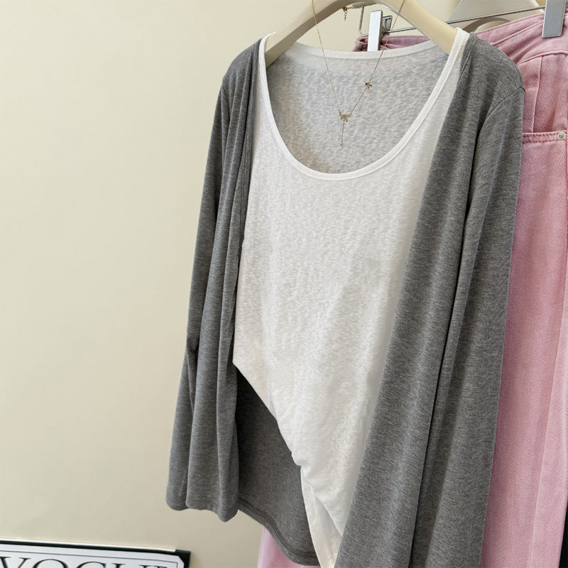 Femme Geschichteter Oversized Top mit Weichem Drapierte Detail Heidi-Mode