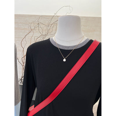 Damen Langarm-Lagen-Top mit einzigartigem Ärmel-Detail Heidi-Mode