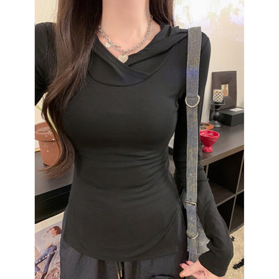 Femme Langarm-Cowl-Neck-Top Heidi-Mode