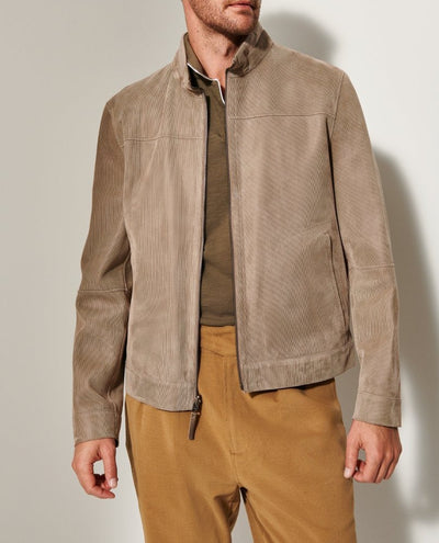 Herren elegante Lederjacke mit strukturiertem Design Aliams