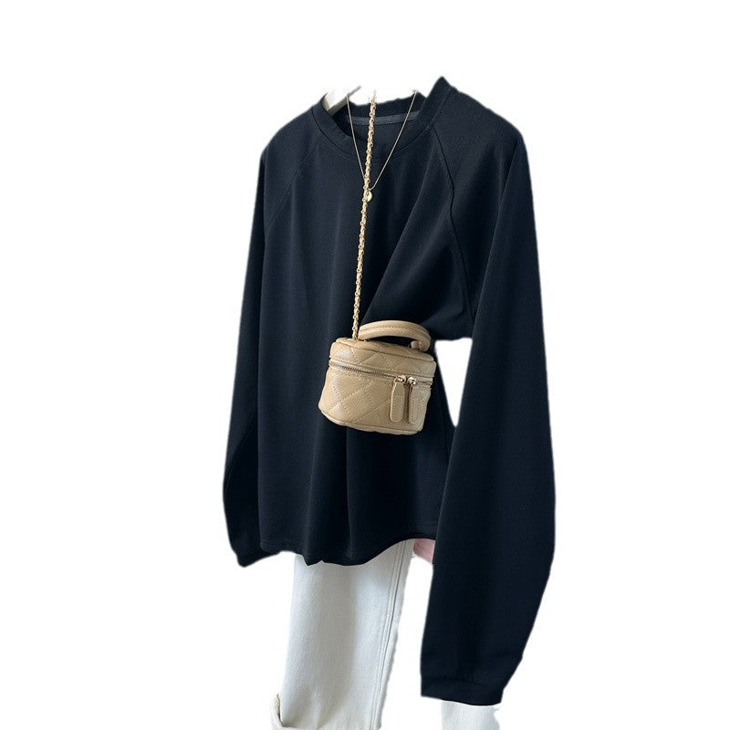 Damen Relaxed Fit Langarm-T-Shirt mit stilvollen Seitenschlitzen Heidi-Mode