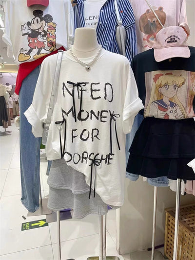 Femme Grafik Aussage T-Shirt Heidi-Mode