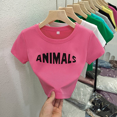 Femme Grafik T-Shirt mit fetter Typografie Heidi-Mode