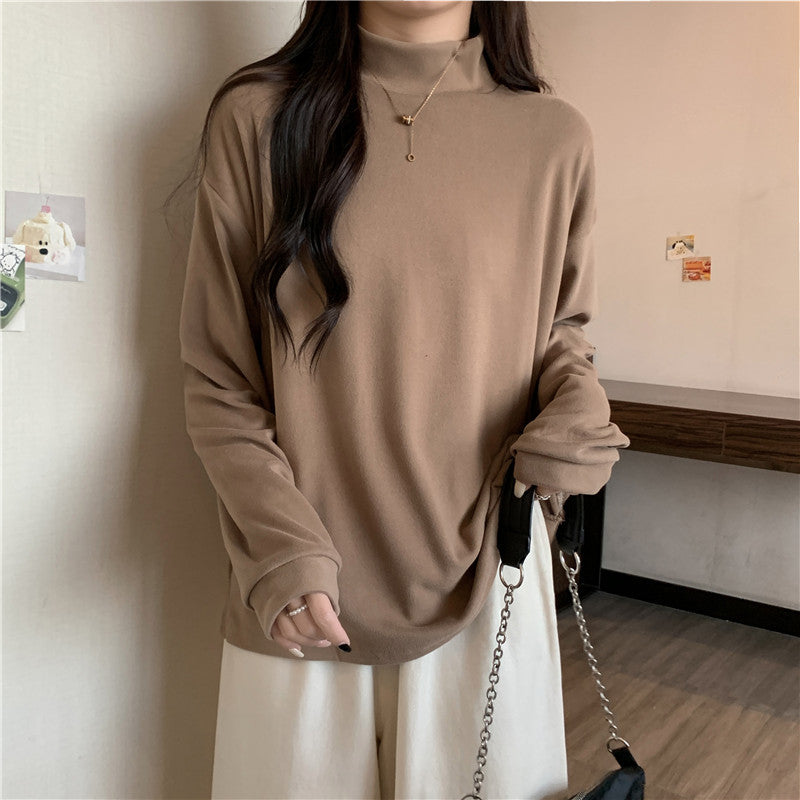 Femme Mock Neck Langarm-Top Heidi-Mode