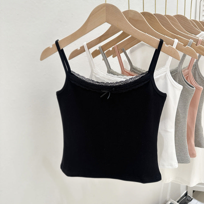 Femme Spitzenbesetztes Camisole Tanktop Heidi-Mode