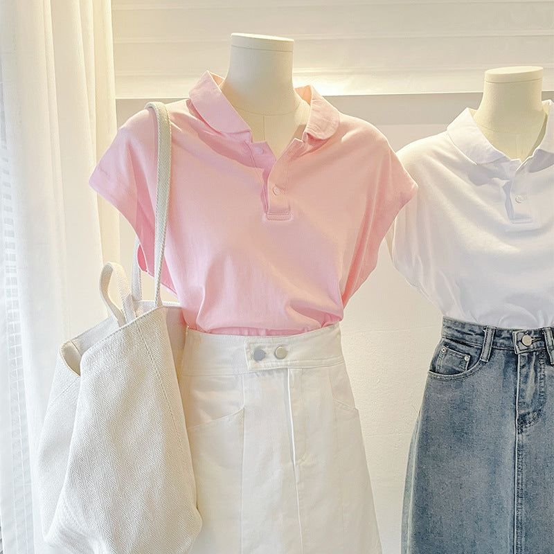 Damen Poloshirt mit modernem, lässigem Schnitt Kurzarm Heidi-Mode