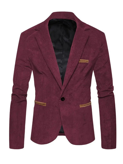 Herren modischer Wildlederblazer mit strukturierter Oberfläche Aliams