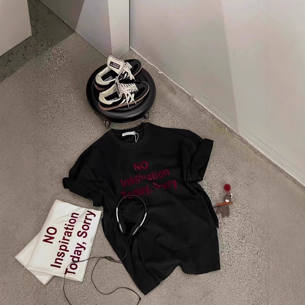 Femme Übergroßes Statement Grafik-T-Shirt Heidi-Mode