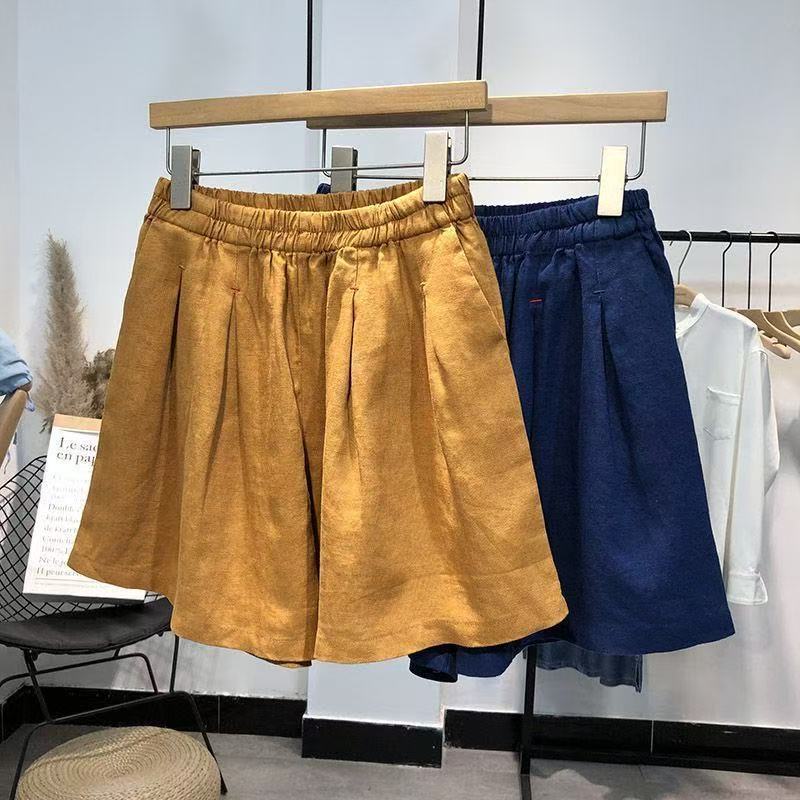 Femme Falten Leinen Shorts Heidi-Mode