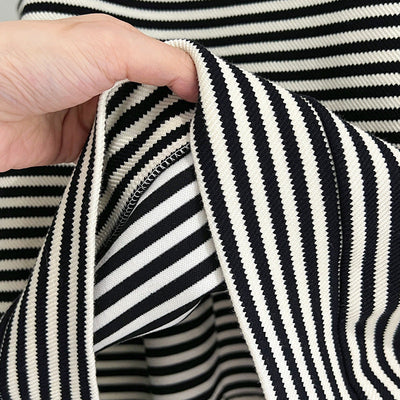 Femme Ärmelloses Gestreiftes Hoodie-Oberteil Heidi-Mode