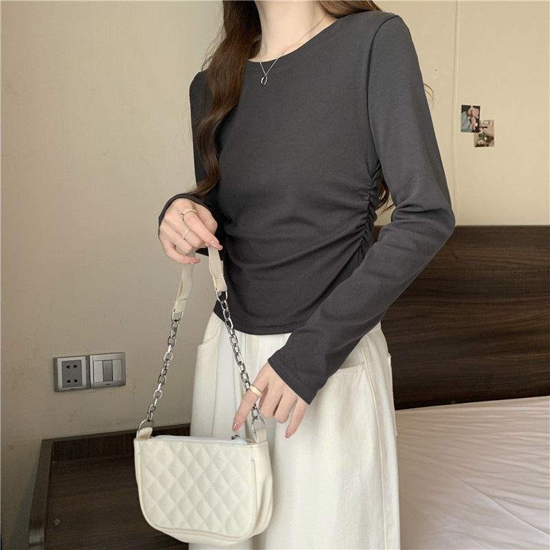 Femme Langarm Fitted Top für stilvolles Layering Heidi-Mode