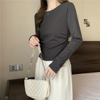 Femme Langarm Fitted Top für stilvolles Layering Heidi-Mode