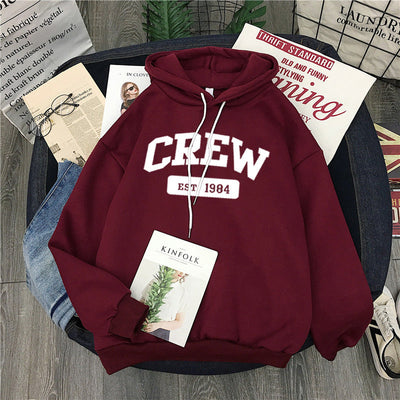 Femme Grafik Kapuzenpullover mit Vintage Crew Design Heidi-Mode