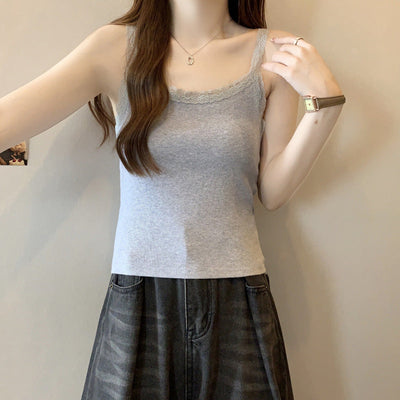 Femme Spitzenbesatz Camisole Top Heidi-Mode