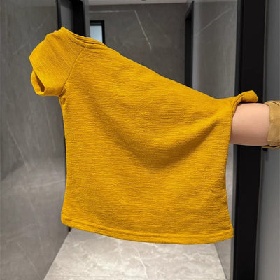 Femme Off-Shoulder Strukturiertes Crop Top Heidi-Mode