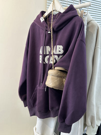 Femme Grafik Hoodie mit verziertem Kordelzug Heidi-Mode