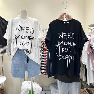 Femme Grafik Aussage T-Shirt Heidi-Mode