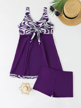 Damen Schwimmkleid mit Short-Integration Drune in Lila