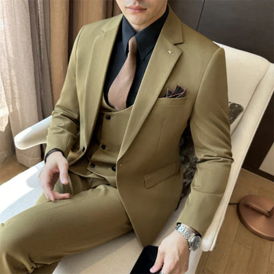 Serena | Eleganter Anzug 3-teiliges Hochzeitsgast Set für Herren