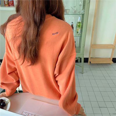 Damen Soft Touch Oversized Sweatshirt mit stylischer Beschriftung Heidi-Mode