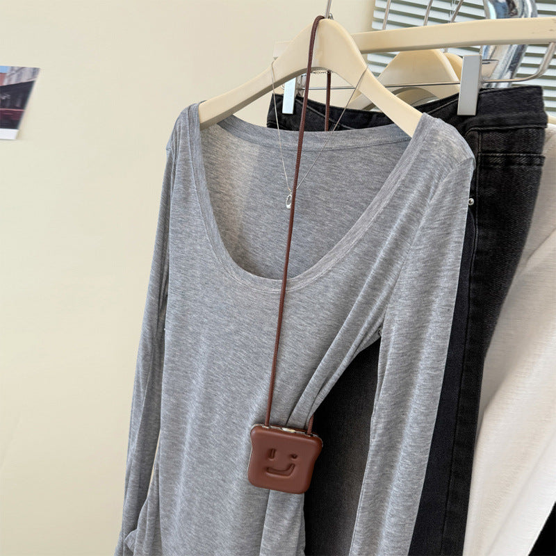 Femme Relaxed Fit Langarm-Top mit Rundhals Heidi-Mode