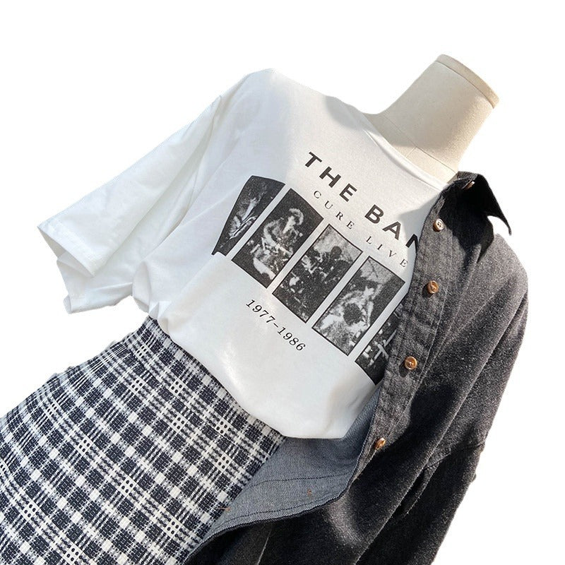 Femme Grafikdruck Relaxed Fit T-Shirt Heidi-Mode