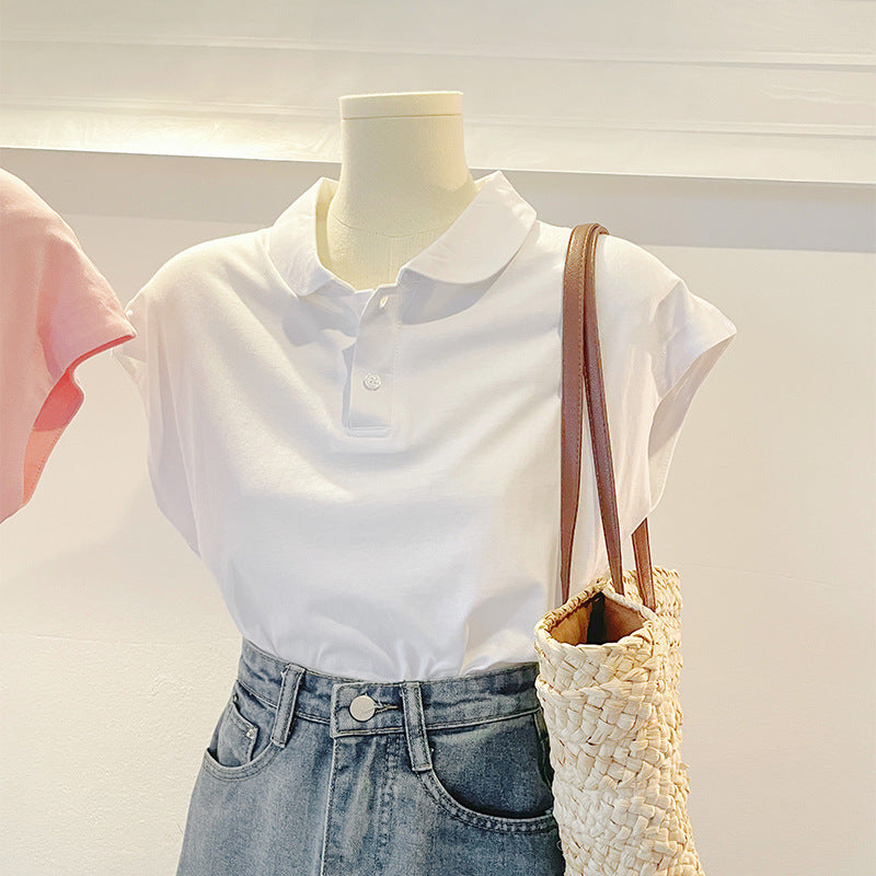 Damen Poloshirt mit modernem, lässigem Schnitt Kurzarm Heidi-Mode