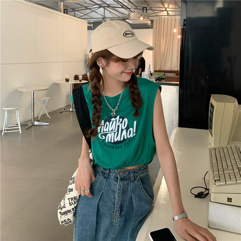 Femme Relaxed Fit Statement Grafik Tank Top Heidi-Mode