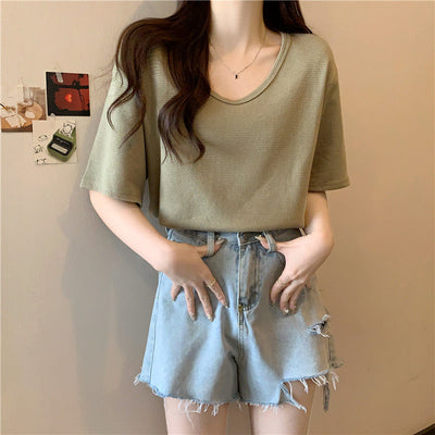 Femme Relaxed Fit Waffelstricktop Heidi-Mode